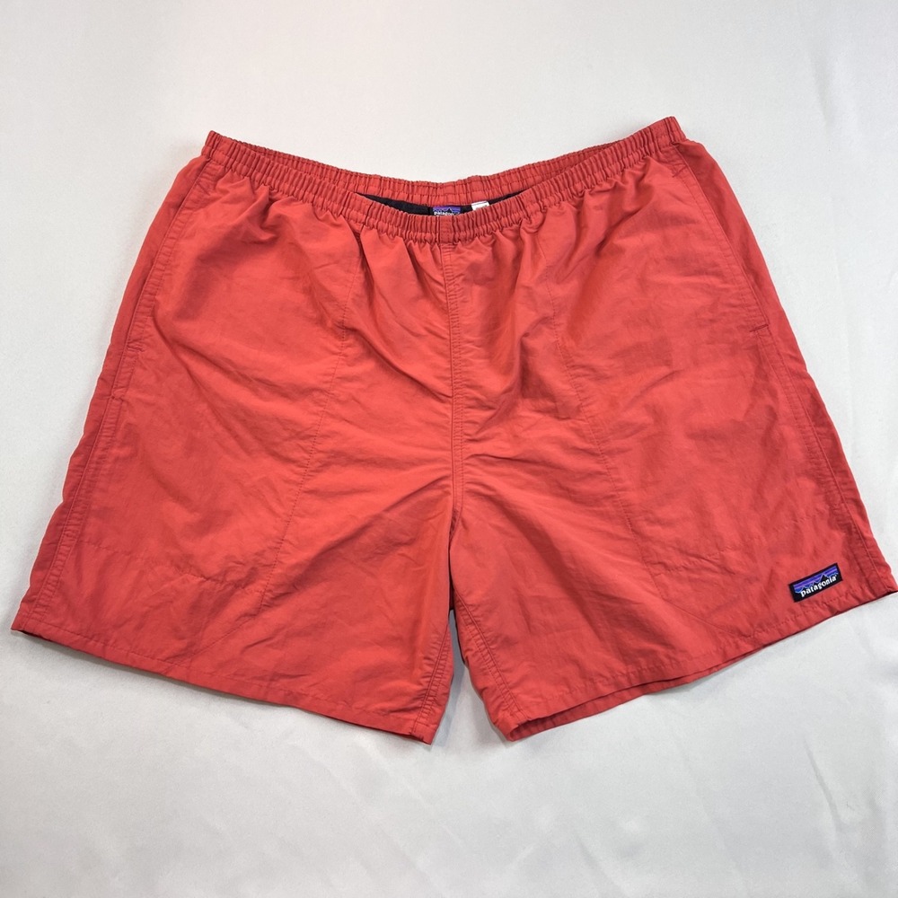 Patagonia Baggies Shorts Men's XL 6" Lined Pimento Red Swim Hiking Sports